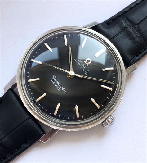 omega seamaster deville black dial